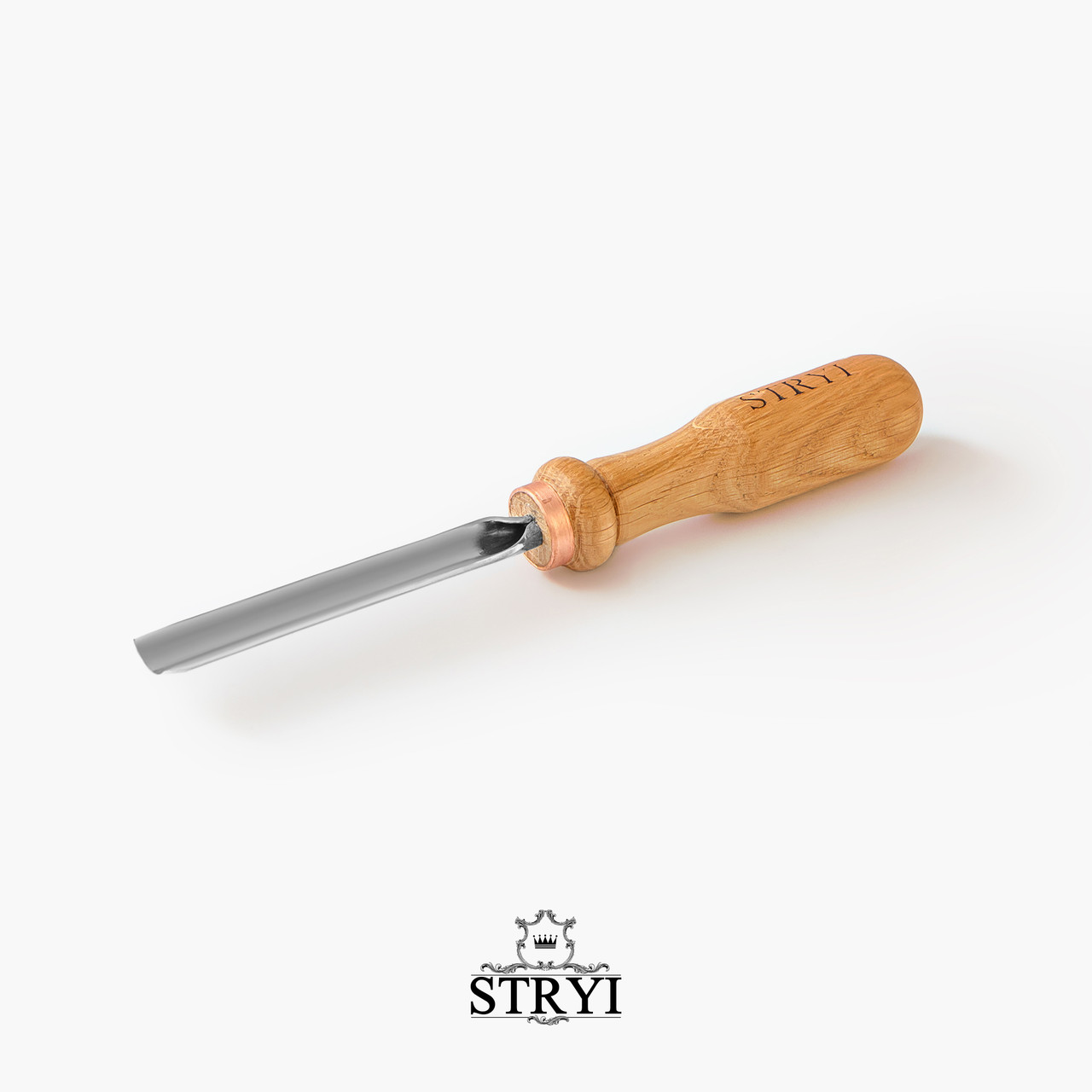 Стамеска полога 15 мм STRYI Profi для різьби по дереву, арт. 100815