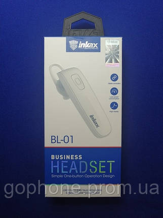 Bluetooth гарнітура INKAX BL-01 White, фото 2