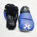 Рукавички для єдиноборств Lev-Sport М1 (ММА) Сині L, фото 2