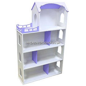 Іграшковий дерев'яний ляльковий будиночок Мішель 4. Облаштуйте будиночок для ляльок - Фіолетовий