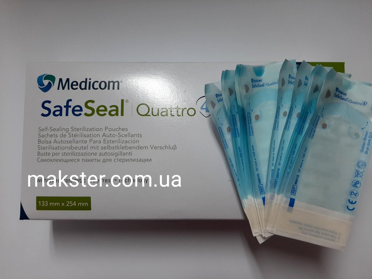 Пакети для стерилізації 70х229, самоклейні (200шт/пач) Medicom