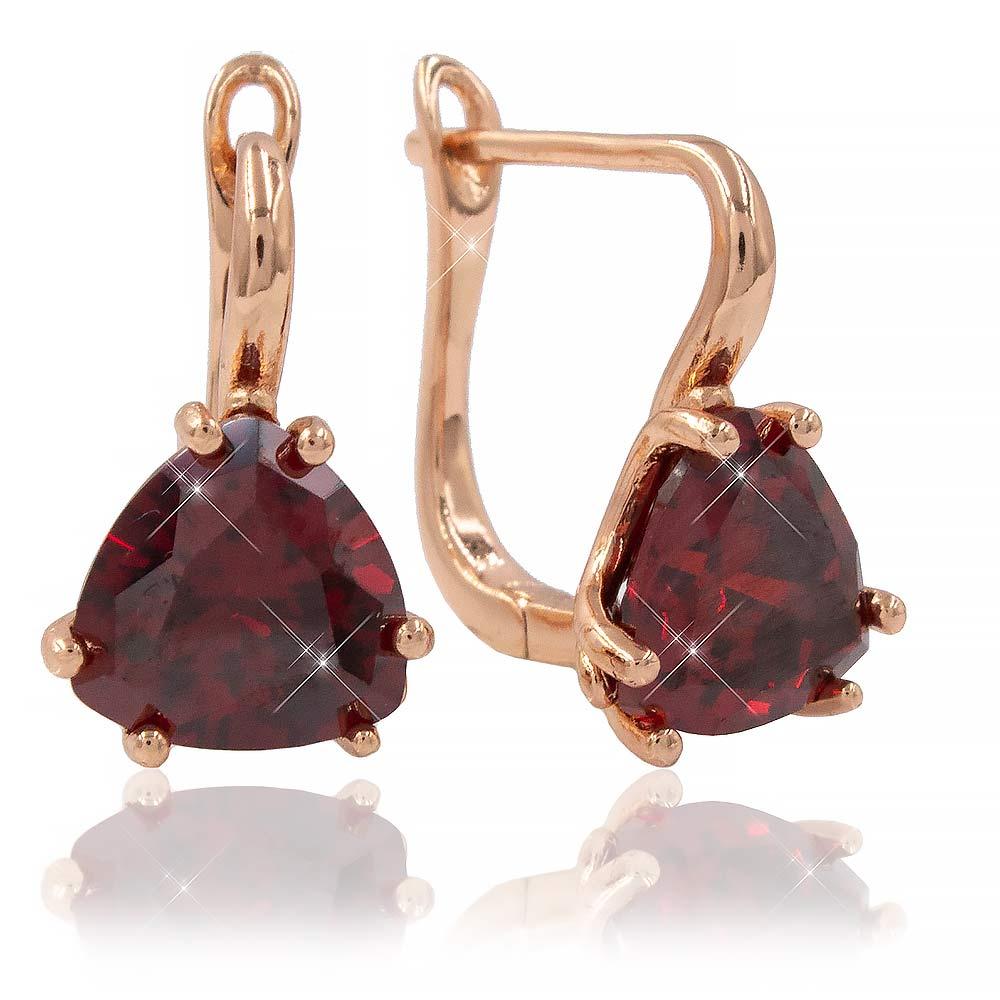 Сережки Xuping 1,6 см червоний (Медичне золото) 724473(1)