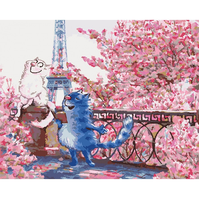 Картина за номерами Побачення в Парижі KHO4047 Ідейка 40х50см