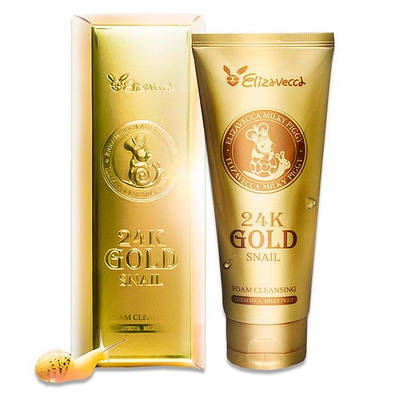 Очисна пінка Elizavecca 24K Gold Snail Cleansing Foam