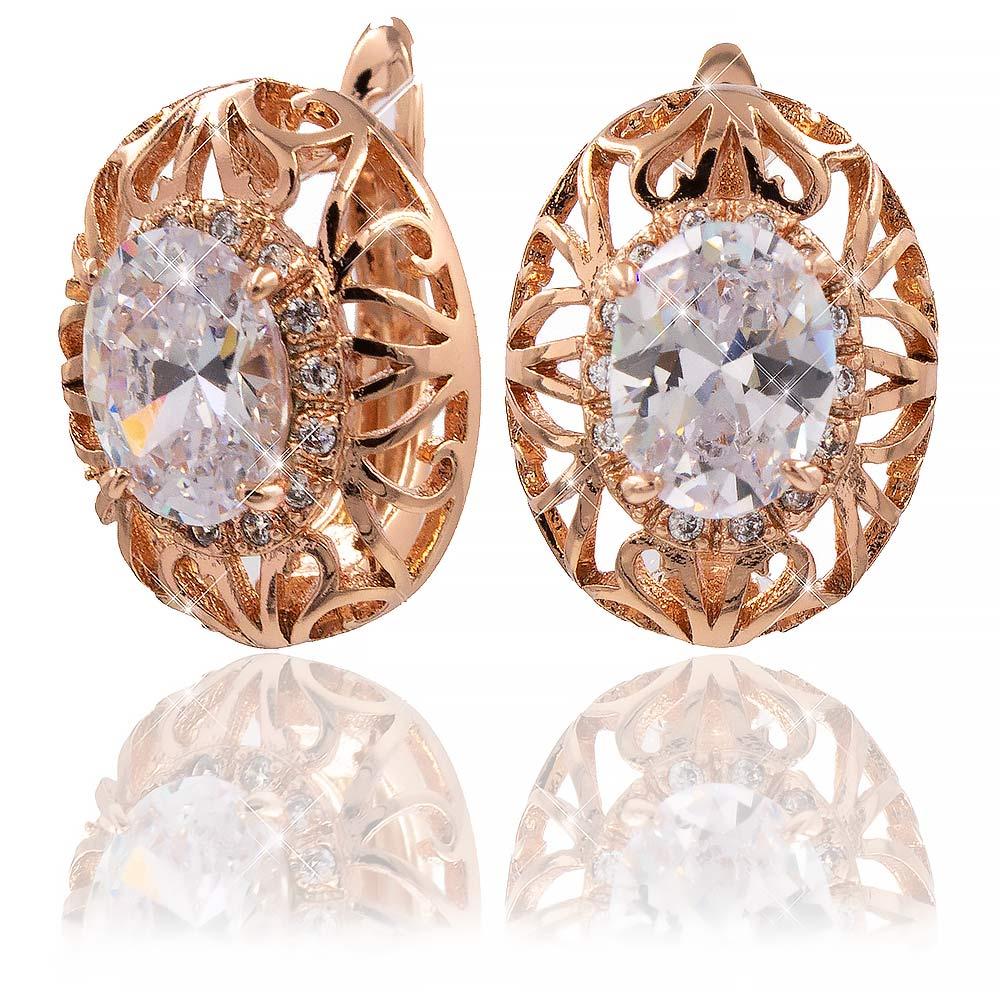 Сережки Xuping 1,5 см білий (Медичне золото) 824817(5)