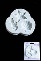 Молд силіконовий для мастики, ізомальта та шоколаду Морські мешканці