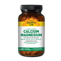 Мінеральний комплекс Calcium, Magnesium + D3 (120 кап.) Country Life