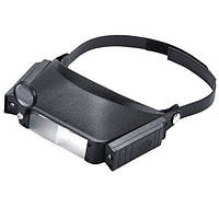 Бінокулярні лупи окуляри MG81007 1.5-3-6.5-8x з Led-підсвіткою