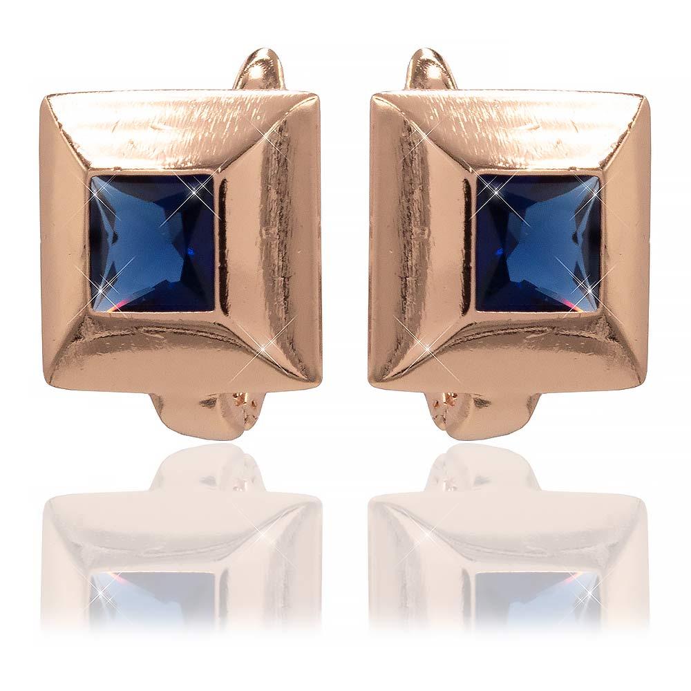 Сережки Xuping 1,4 см синій (Медичне золото) 824934(2)