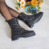 Жіночі високі шкіряні черевики на шнурівці WooDstock демісезонні, фото 7