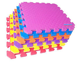Килимок пазли EVA «Веселка», 12 елементів, 50×50 см, товщина 10 мм, площа 3 м²