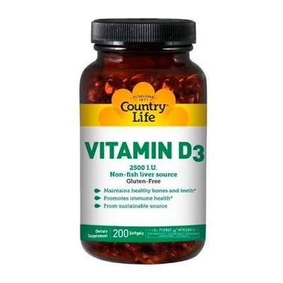 Вітаміни Vitamin D3 2500 МО (60 капс.) Country Life