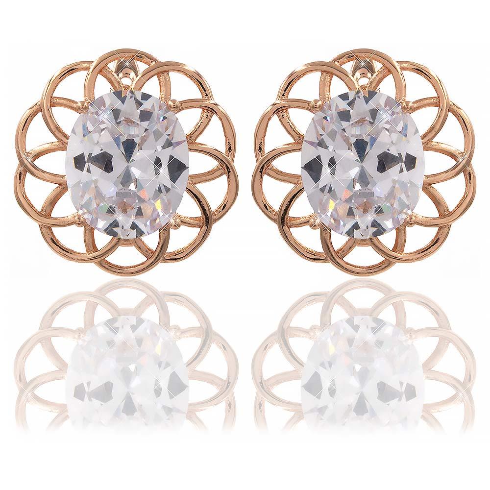 Сережки Xuping 2 см білий (Медичне золото) 824948(5)