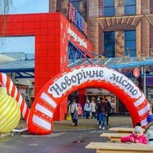 Новорічні надувні декорації пневмо арка/Inflatable Christmas Shapes/Inflatable arches, фото 3