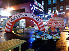 Новорічні надувні декорації пневмо арка надувна /Inflatable Christmas Shapes/Inflatable arches, фото 3