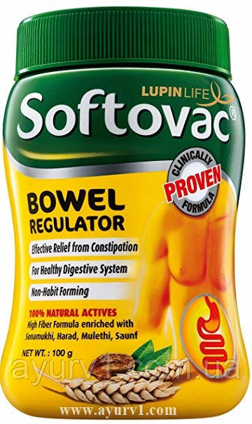 Софтовак Softovac у разі гострих і хронічних закрепів/Lupin LTD. / Індія / 100 г
