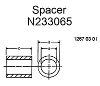 N233065, Втулка культиватора (d26,98xD41,71x118,87мм), JD2210