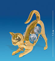 Фігурка Сваровскі з позолотою "Кішка" AR-1183, фото 2