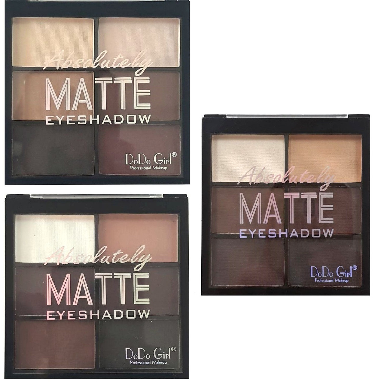 Тіні матові DoDo Girl Absolutely Matte ( 6 кв. кольорів ) №1,2