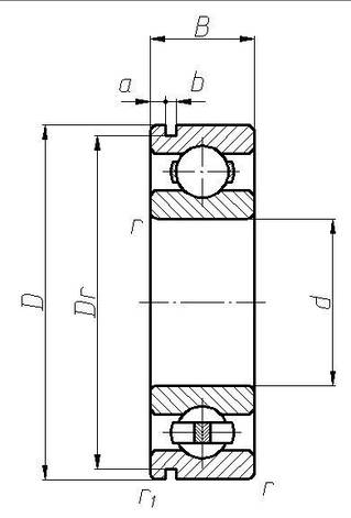 Підшипник 6308 N /P6 (6-50308) BBC-R розміри 40*90*23, фото 3