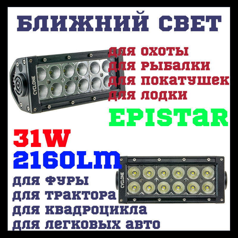 18W EP6 SP Світлодіодні фари раб. світла WL A1 36W Flood Ближнє світло Epistar