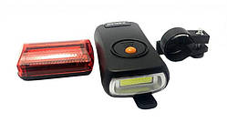 Ліхтарик велосипедний зі стопом X-Balog BL-908 COB