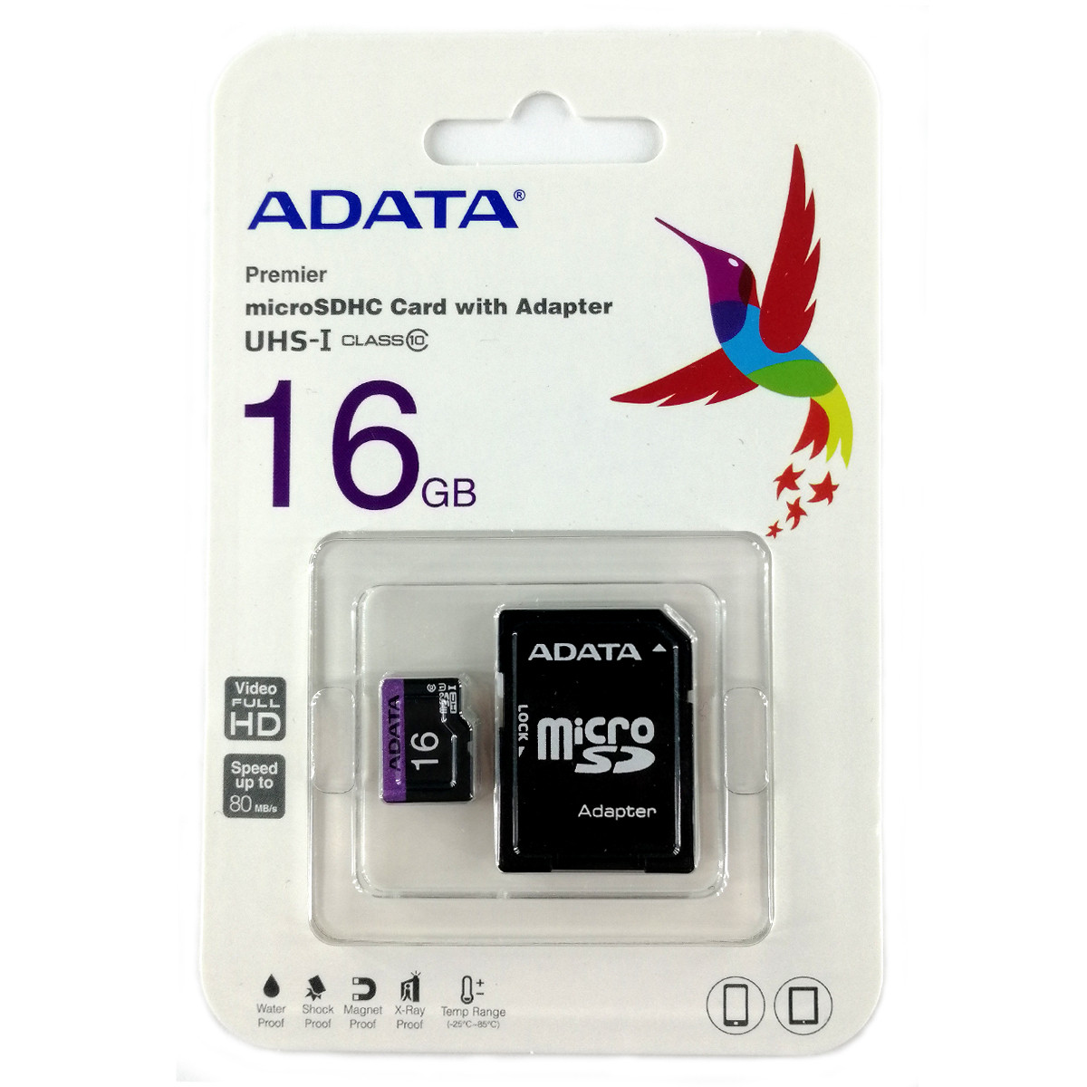 Купить Карта памяти Adata Micro SD 16GB UHS-I Class 10 + переходник SD ...