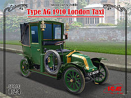 Лондонське таксі моделі AG 1910 р. Збірна пластикова модель. 1/24 ІСМ 24031