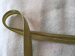 Коса бейка атласна оливкова, ширина 1,5 см