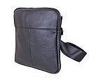 Чоловіча шкіряна сумка black1922-1 чорна, фото 2