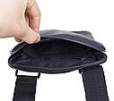 Чоловіча шкіряна сумка black1922-1 чорна, фото 6