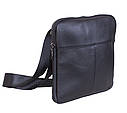 Чоловіча шкіряна сумка black1922-1 чорна, фото 3