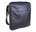 Чоловіча шкіряна сумка black1923-1 чорна, фото 3