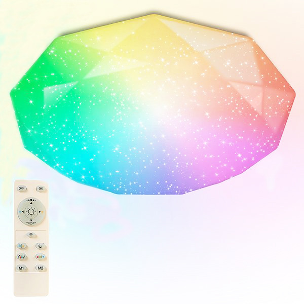 Люстра з пультом світлодіодна ( розумний світильник ) Maysun LUMINARIA Almaz LED 25W RGB R330 SHINY 220V IP44
