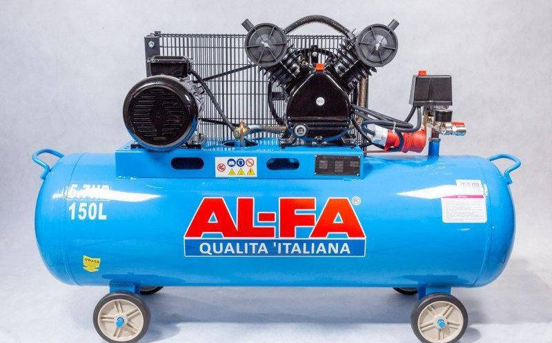 Компрессор 150 л, 3.8 кВт AL-FA ALC150-2, ременной (2-x поршневый