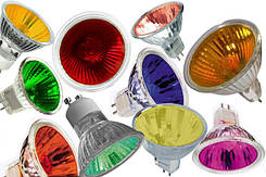 Лампи галогенні рефлекторні кольорові КГІ