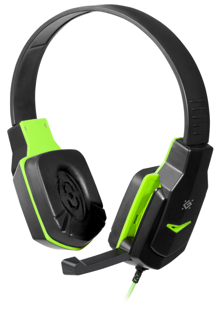 Ігрова гарнітура Defender Warhead G-320 чорний+зелений, кабель 1.8 м