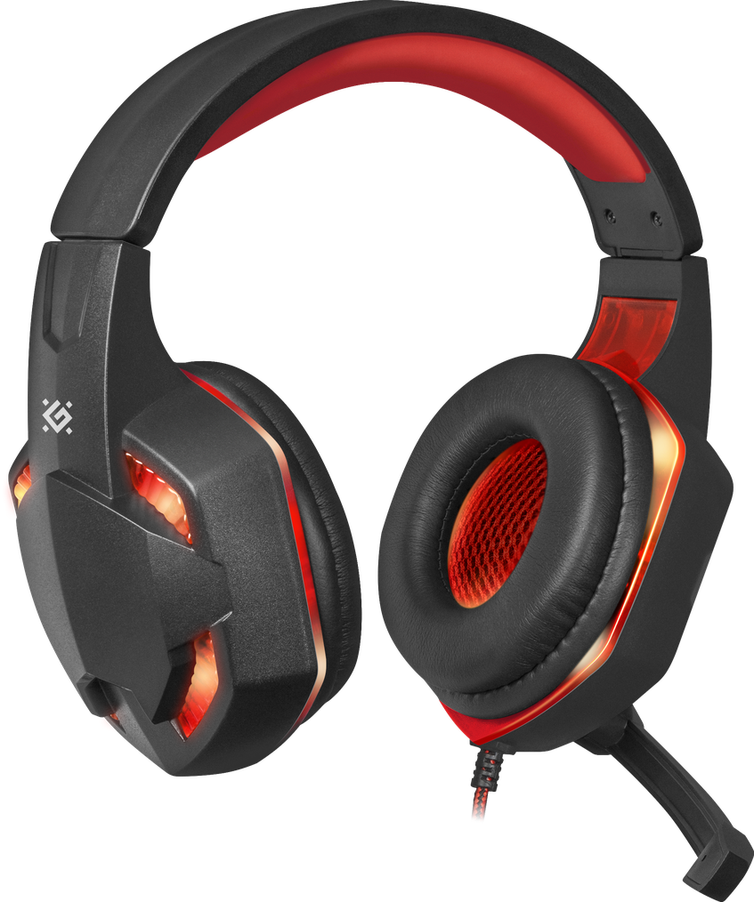 Ігрова гарнітура Defender Warhead G-370 чорний+червоний, кабель 2 м