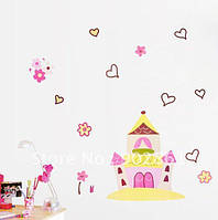 Виниловая Наклейка на стену в детскую комнату девочке - Замок