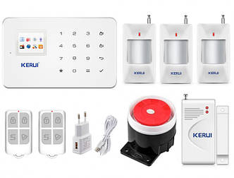 Бездротова GSM сигналізація для дому, дачі, гаража комплект Kerui alarm G18 (Economy House3) 433мГц