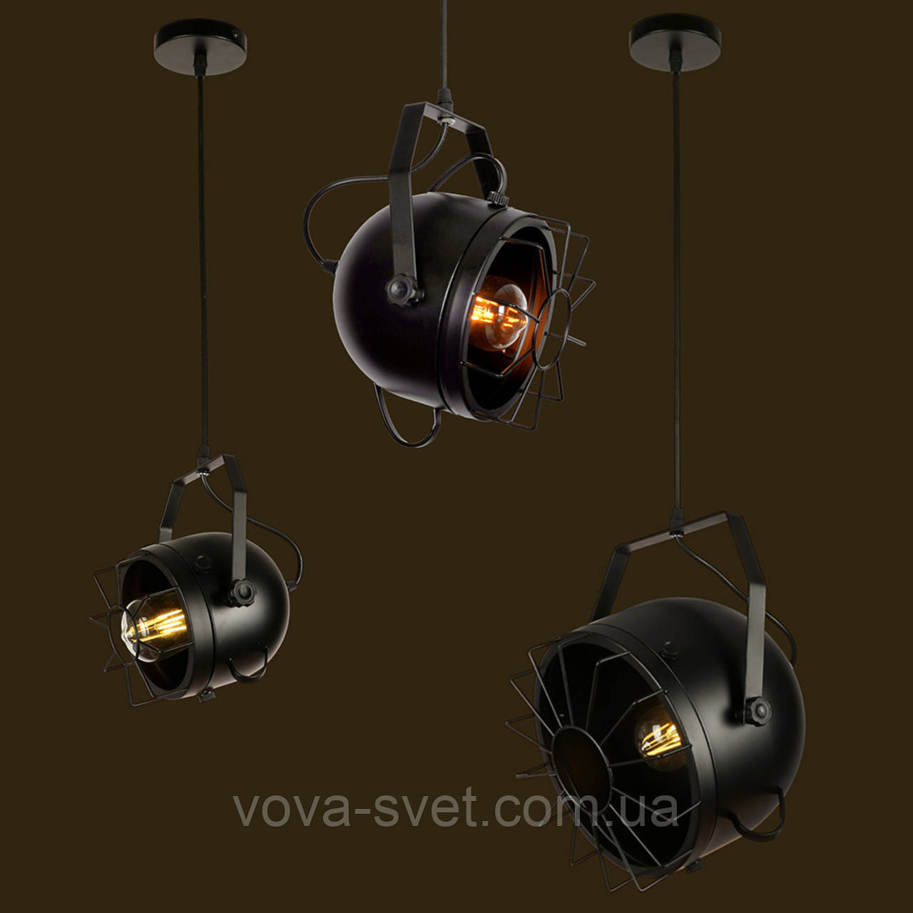 Прожектор підвісний [Loft RETRO ] (у чотирьох розмірах)