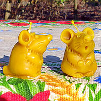 Воскова свічка "Мишка" з натурального бджолиного воску