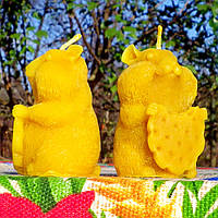 Воскова свічка "Хом'як" з натурального бджолиного воску