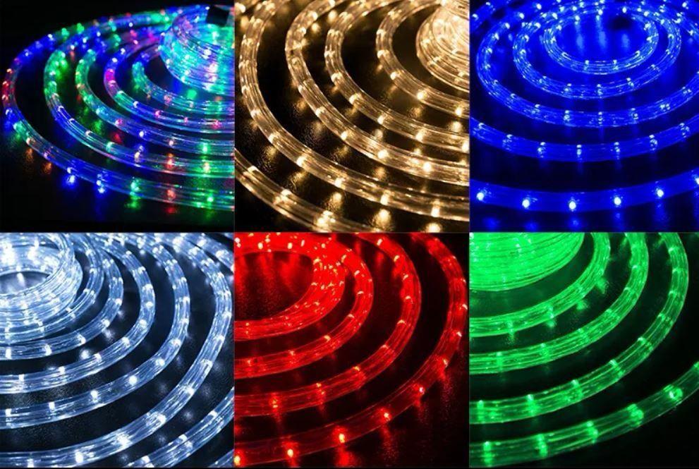 Гірлянда дюралайт 9 метрів вулична (біла, синя, мульти, червона, зелена), фото 1