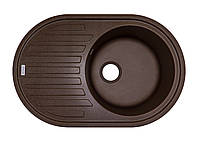 Кухонная гранитная мойка Adamant ELLIPSIS 05 Brown 7750 коричневая