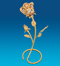 Фігурка Сваровскі з позолотою "Троянда" AR-1282