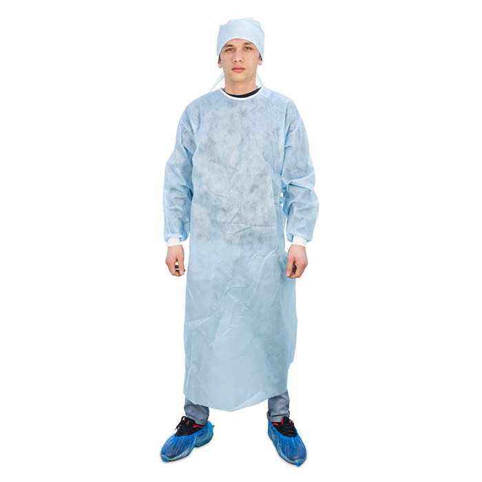 Халат медичний хірургічний нестерильний, рукав манжета, пл.40, 140 см, р 52-54