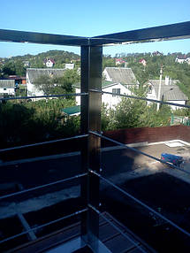 тросовое ограждение  терассы в частном доме. Обуховский район, Киевская область. август 2015 года 3