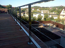 тросовое ограждение  терассы в частном доме. Обуховский район, Киевская область. август 2015 года 4