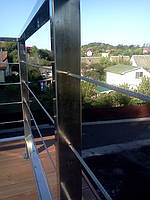 тросовое ограждение  терассы в частном доме. Обуховский район, Киевская область. август 2015 года 12